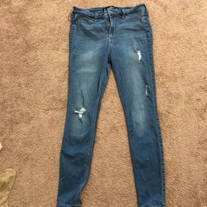 High rise jean leggings